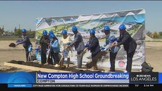 Dr. Dre attends new Compton high school groundbreaking