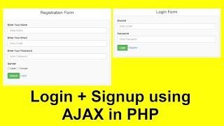 Login & Signup using jQuery AJAX in PHP & MySQL with Source Code