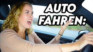 Jeder beim Auto fahren: