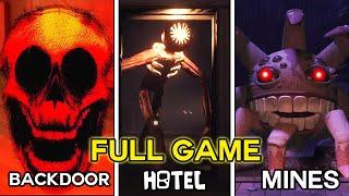 Roblox DOORS: Backdoor + Hotel + Mines - Full Game Walkthrough │Doors Floor 2