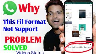 Why File Format Is Not Supported in whatsApp | the file format is not supported Whatsapp status