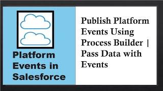 Platform Events in Salesforce: Publish a Platform Event Using Process Builder | Pass Data with Event