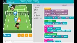 Code.org Tutorial - Play lab | Tennis Game |  Coding using Blocks Programming