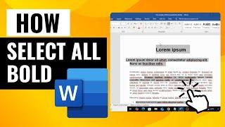 How To Select All Bold Text in Word (Easy Tutorial)