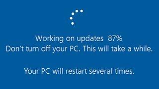 ️ Windows 10 - Working on Updates - Don't Turn off Your PC - This Will Take a While