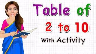 Table of 2 to 10 | Table With Activity | E-Learning Studio