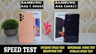 Samsung A23 vs A22 speed Test