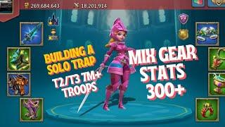 Lords Mobile- how to build a solo trap ? T2/T3 solo trap with 7m+ troops