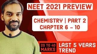 NEET 2021 Preview | Chemistry | Chapter 6 to 10 | Part 2 | Most important chapters for NEET