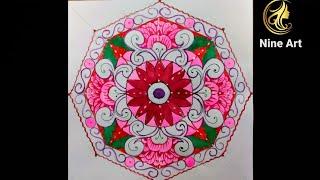 How to painting with drawing a suitable pattern for an umbrella cloth.//
