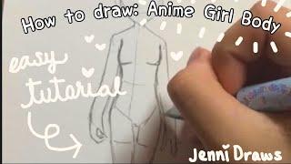 How to draw: Anime Body in 4 MINUTES | drawing tutorial EASY for beginners | step by step