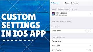 Custom Settings using Settings Bundle in iOS | XCODE 10.2 | Swift 5