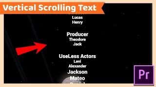 Vertical Scrolling or Rolling Text | Adobe Premiere Pro CC Tutorial