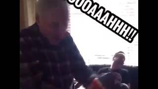 Grandpa freaks out on light-up shoes