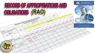 RECORD OF APPROPRIATIONS AND OBLIGATIONS (RAO) | BARANGAY ACCOUNTING