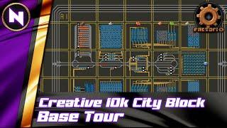 CREATIVE 10k SCIENCE / MIN CITY BLOCK TRAIN BASE | Factorio Base Tour