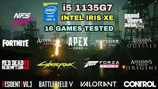 i5 1135G7 Intel Iris Xe Graphics G7 80EUs Gaming Test ! 2021