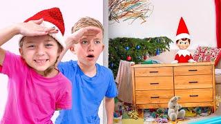 Levi & Ivy Play Hide and Seek with Elf on The Shelf! 