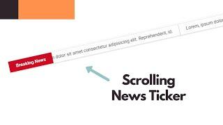 How To Design Scrolling News Ticker For Your Website - Live Blogger