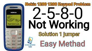 Nokia 1200 1208 Keypad not working Solution