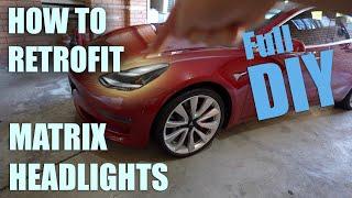 How to actually retrofit/install matrix headlights on a Tesla Model 3