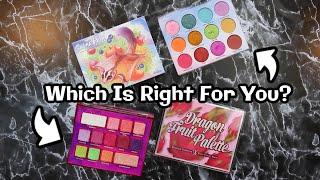 Clionadh Cosmetics Dragon Fruit Palette VS Menagerie Cosmetics Sugar High Palette | WHICH IS FOR YOU