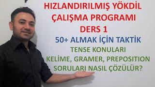 HIZLANDIRILMIŞ YÖKDİL ÇALIŞMA PROGRAMI. YÖKDİLDEN NASIL 50 ÜSTÜ  ALINIR? YÖKDİLE NASIL ÇALIŞILIR?