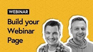  How to create a webinar page with no design or coding experience