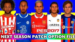 Pes 2017 next season patch option file 2023