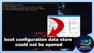 The Boot Configuration Data Store Could Not Be Opened - Access Denied' in msconfig | 2024