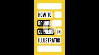 How to Round Corners in Illustrator #Shorts