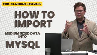 How to import medium sized data into MySQL using LOAD DATA LOCAL INFILE (Toy Example) | Lecture