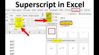 How to format text values as superscript in Excel? || subscript and superscript in excel