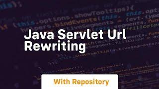 java servlet url rewriting