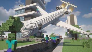 Plane Gun in Realistic MINECRAFT Modern City in TEARDOWN