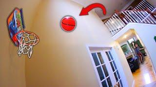 INSANE BASKETBALL TRICK SHOT ACROSS MY HOUSE!