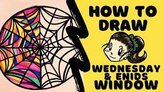 HOW TO DRAW - Wednesday and Enid's Window (Netflix's Wednesday)