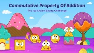 Math Story : Commutative Property Of Addition | The Ice Cream Eating Challenge | Kids Home School
