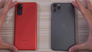 Samsung Galaxy S20 FE vs iPhone 11 Pro Max SPEED TEST!