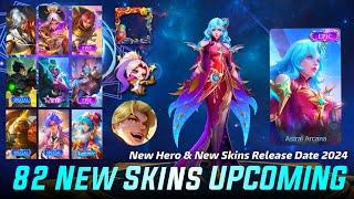 MOBILE LEGENDS ALL UPCOMING SKINS 2024 - NEW HERO & NEW SKINS RELEASE DATE 2024 | ML LEAKS