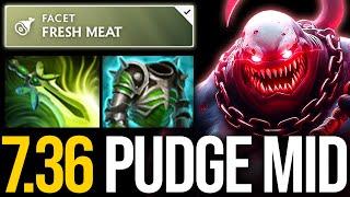 WTF Butterfly + Assault Cuirass Build By Pudge Mid | Dota 2 Patch 7.36 | Pudge Official