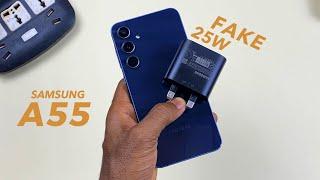 Samsung Galaxy A55 Charging Test - Fake 25W Super Fast Charging!