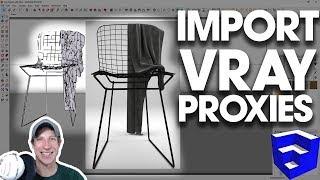 Import Vray Proxies WITH MATERIALS - Vray 3.6 for SketchUp Tutorial