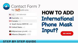 How To Add International Phone Mask Input for Contact Form 7?