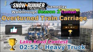 SnowRunner Contest - Overturned Train Carriage | Lake Kovd Contest