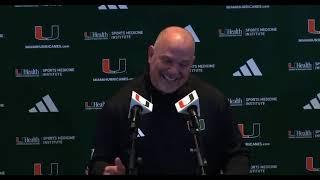 Lance Guidry, Miami Defensive Coordinator addresses media ahead of Georgia Tech game