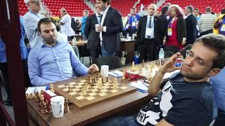 Final moments of Mamedyarov against Aronian at the Batumi Olympiad 2018