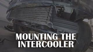 W124 OM606 Turbo Project - Mounting the intercooler and fixing the glowplug harness