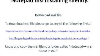 Notepad Silent Install msi and exe version