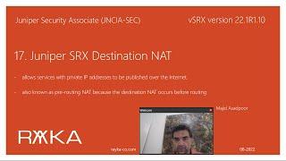 17. Juniper SRX Destination NAT